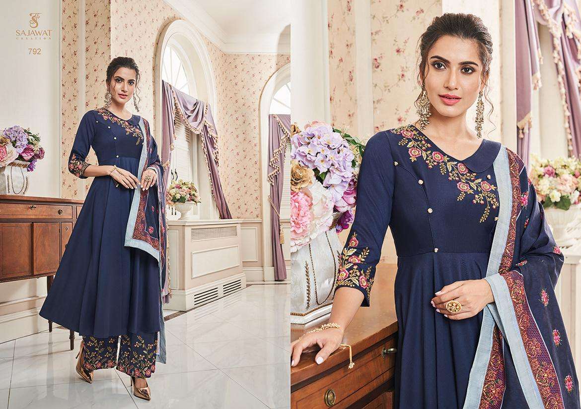 SARTHI VOL 11 BY SAJAWAT MASLIN EMBROIDERY READY MADE SALWAR KAMEEZ