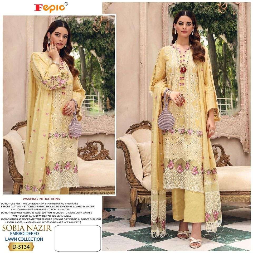 Fepic  sobia nazir embroidered - 5134
