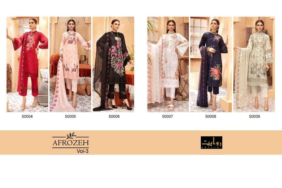  Rawayat Afrozeh Vol 3 Collection 2021 - 50005-55009