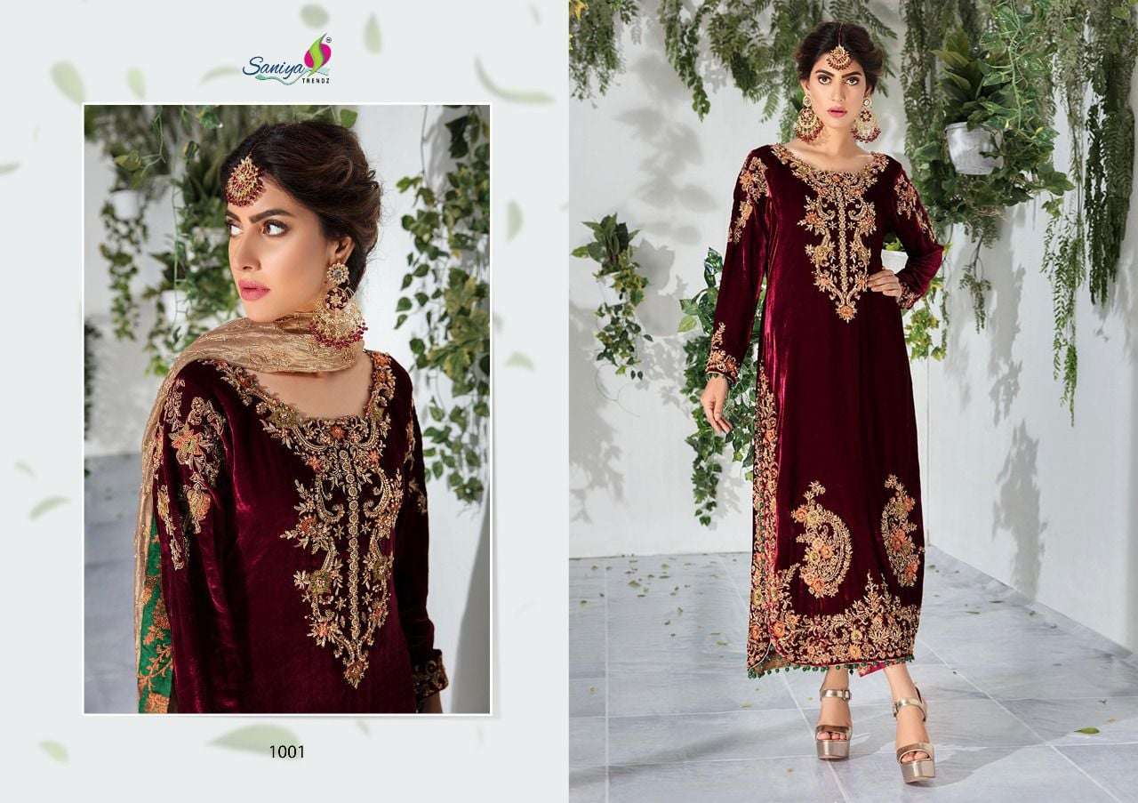 Saniya Trendz Maria B Velvet Collection Vol 1 -1001