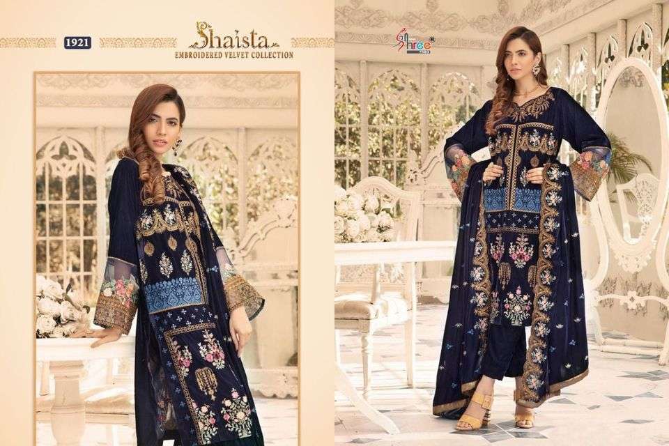  SHAISTA EMBROIDERED VELVET COLLECTION -1921