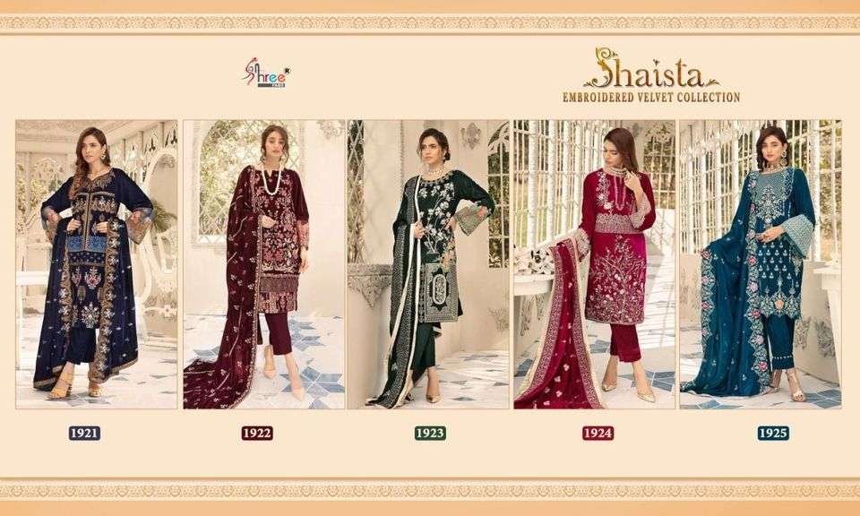  SHAISTA EMBROIDERED VELVET COLLECTION -1921-25
