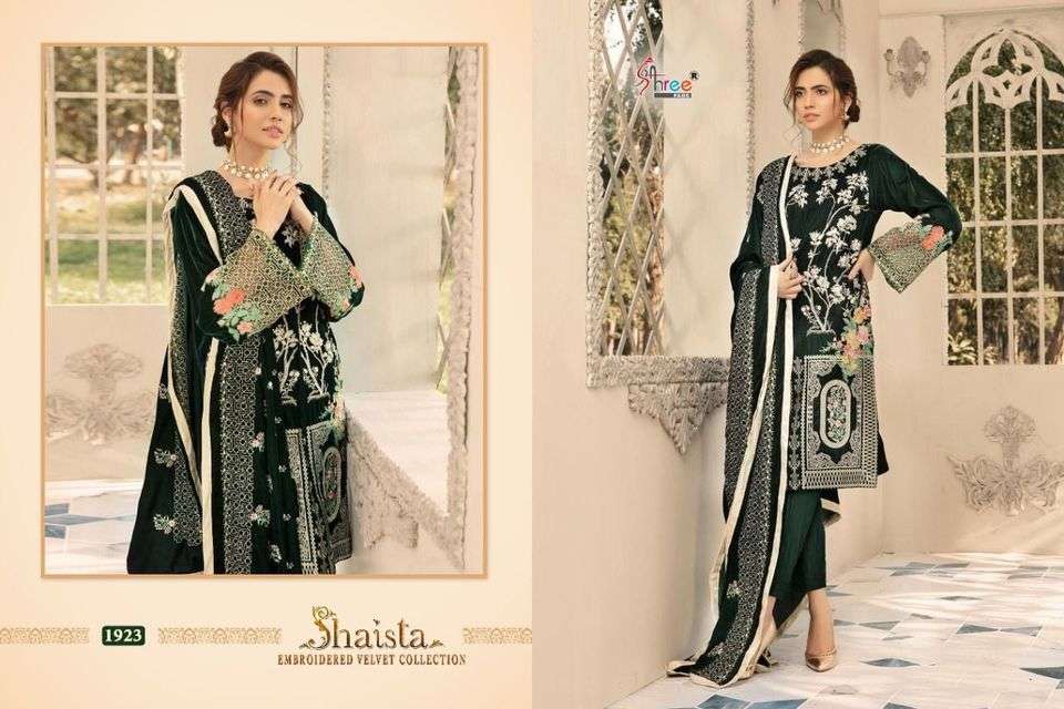  SHAISTA EMBROIDERED VELVET COLLECTION -1923
