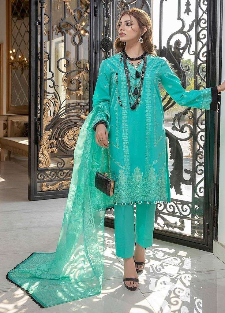 Kalyan Emb With Burn Out Dupatta - 02