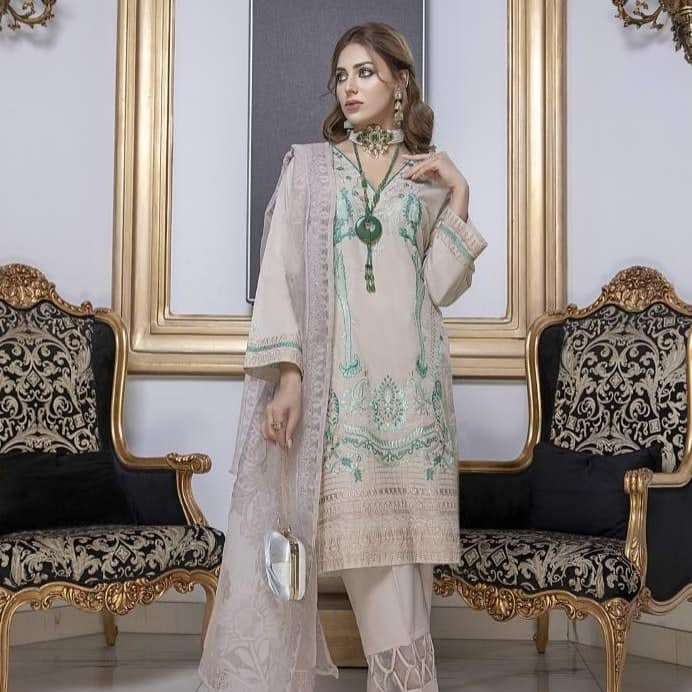 Kalyan Emb With Burn Out Dupatta - 06