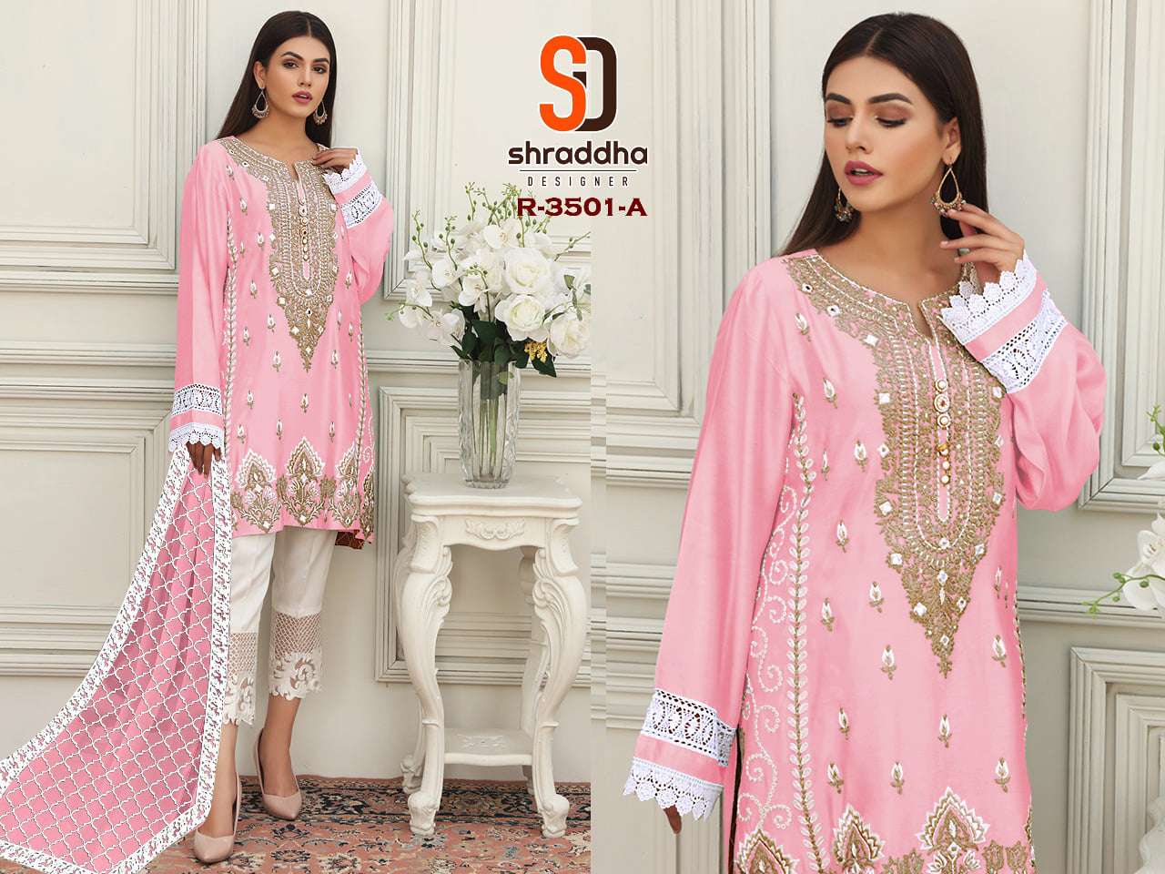  SHRADDHA DESIGNERS ANAYA LAWN - 3501A