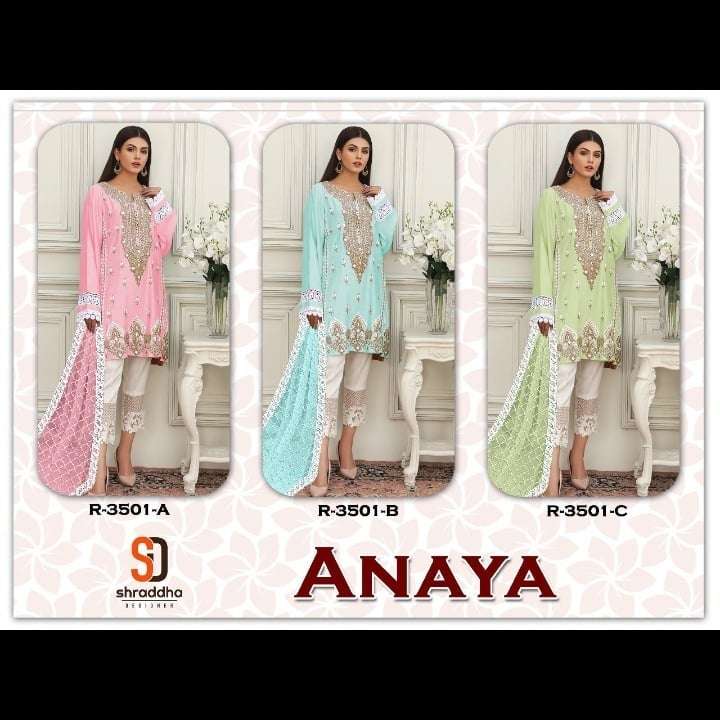  SHRADDHA DESIGNERS ANAYA LAWN -3501A-C
