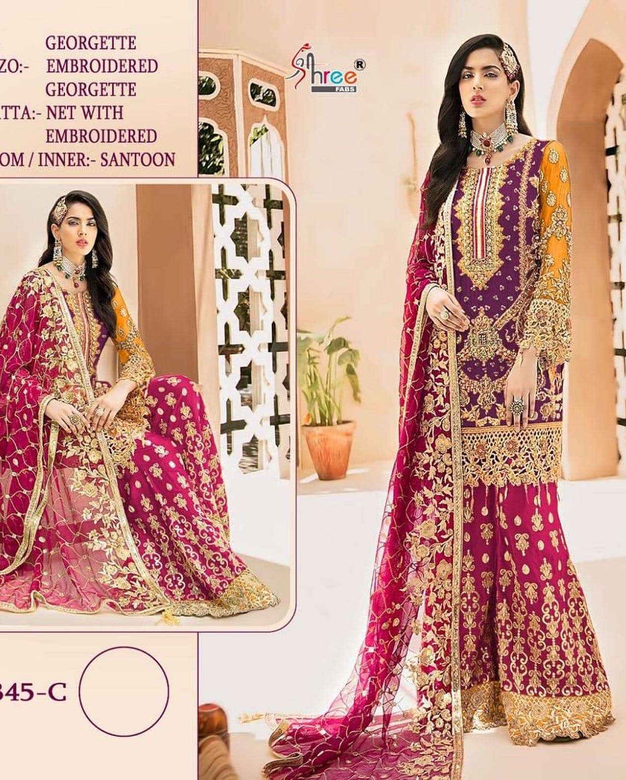  Shree fab S 345 colors - 3450A