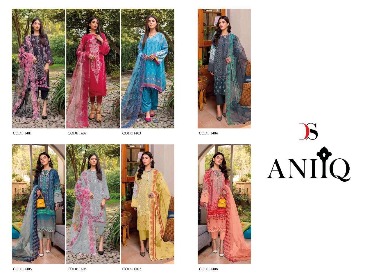 Aniq 22  by DEEPSY SUITS -1401-1408(cotton)