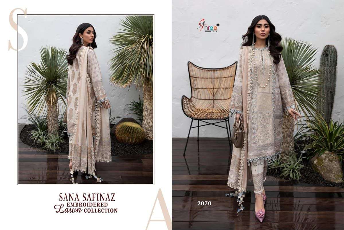  Shree Fabs Sana Safinaz Embroidered Lawn Collection - 2070