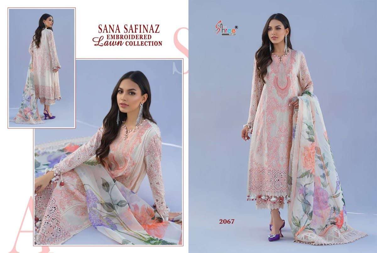  Shree Fabs Sana Safinaz Embroidered Lawn Collection - 2072
