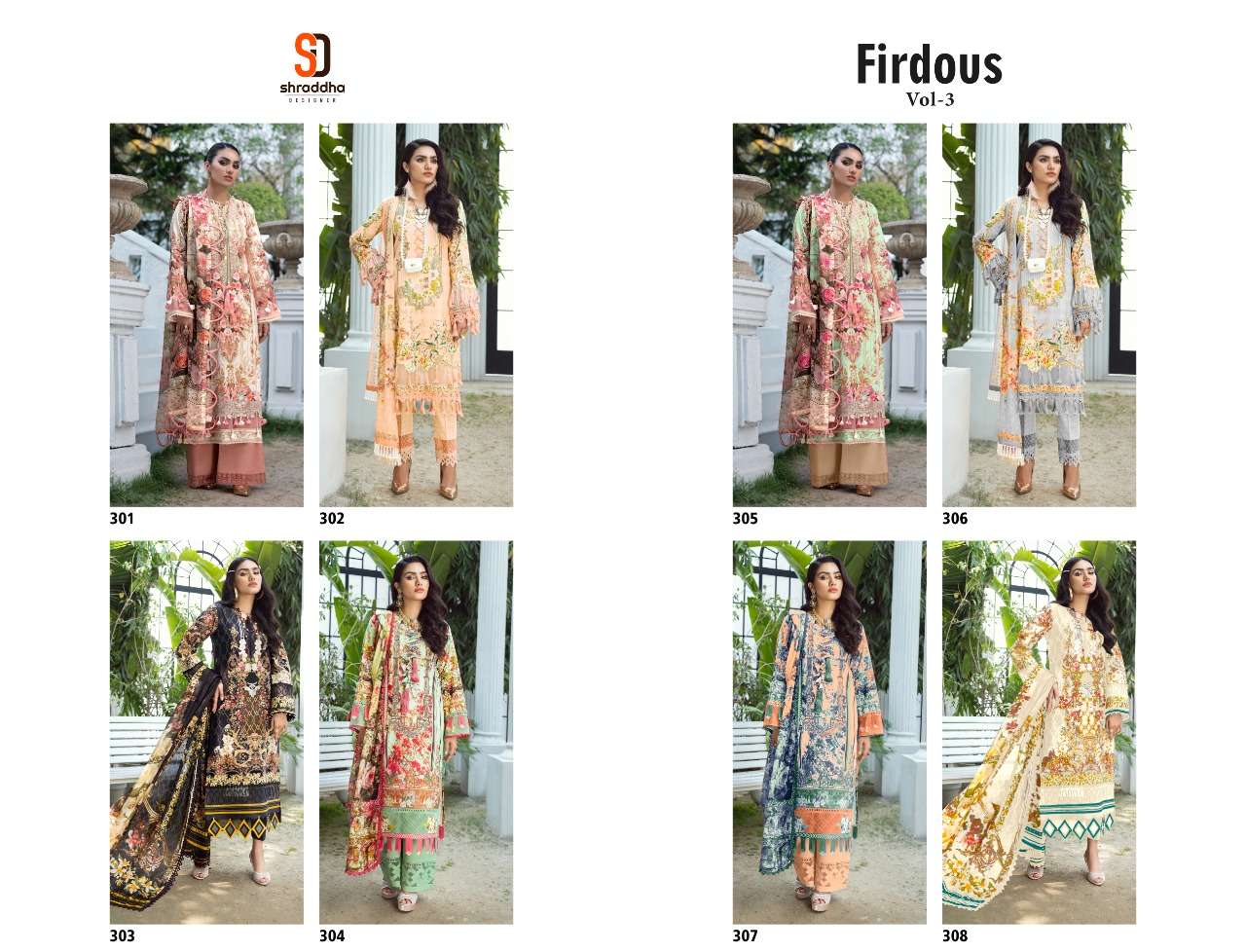  Shraddha Firdous vol-3 - 301-308(COTTON)