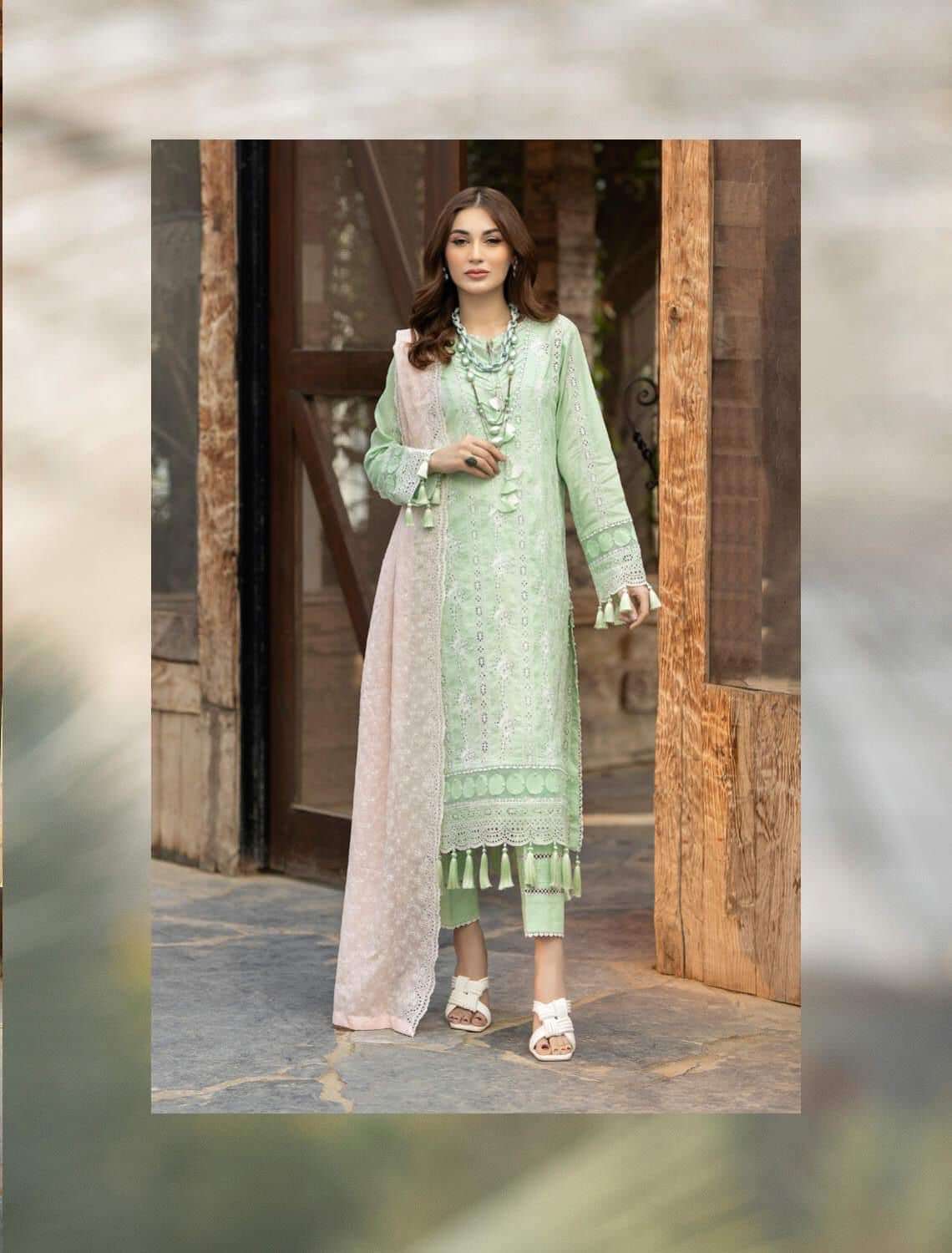  Adan’s Libas Fuchsia Embroidered Chikankari Lawn Collection 2023 - 10