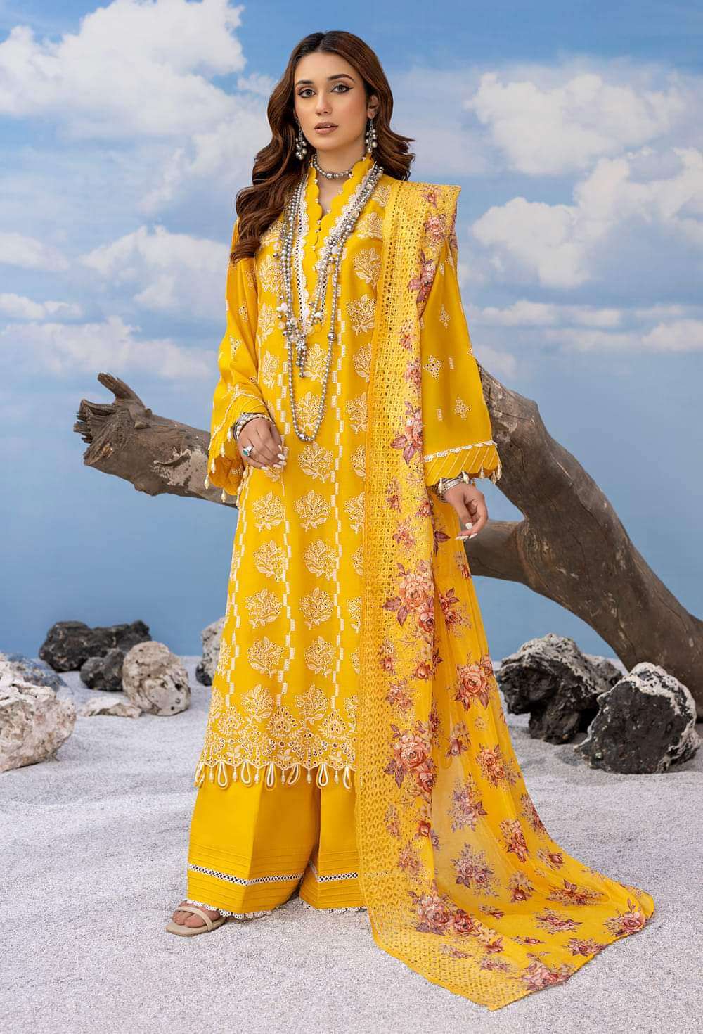 Adan’s Libas Fuchsia Embroidered Chikankari Lawn Collection 2023 - 08