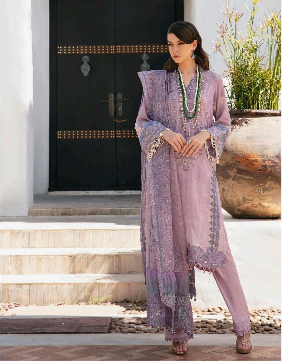  Nureh Maya Swiss Embroidered Lawn Collection 2023 - 01