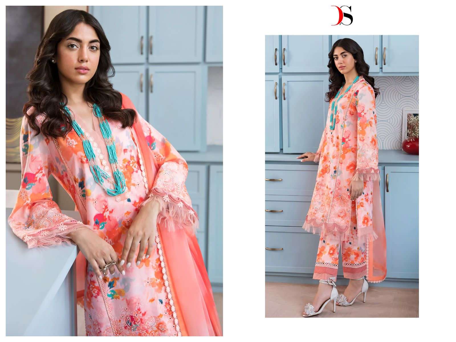 DEEPSY AFROZEH CHIKANKARI LAWN 2023 -3386
