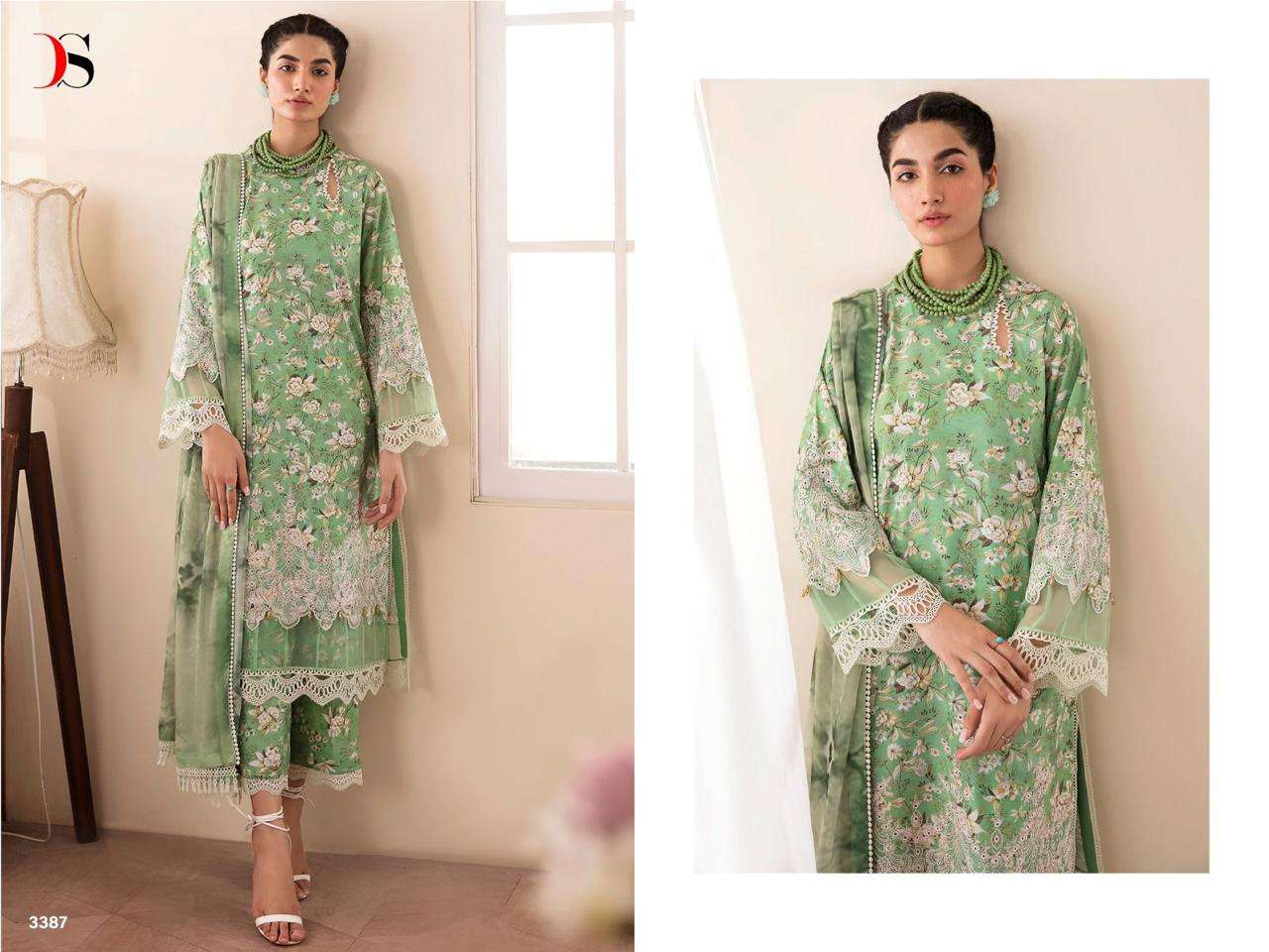 DEEPSY AFROZEH CHIKANKARI LAWN 2023 -3388