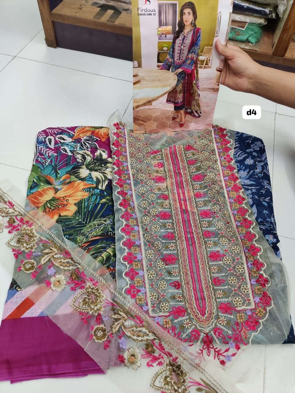 Firdous Classic Lawn 23 by Deepsy - 3376