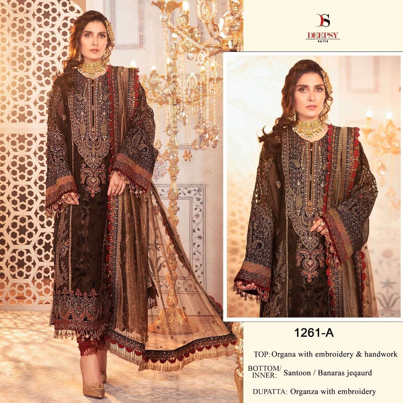 buy D no -1261 from ahmed creation surat pakistani suits in surat