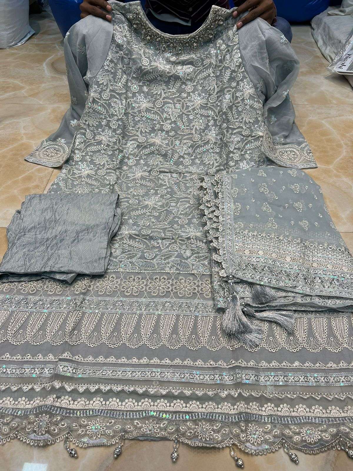 Fancy Embroidered Open Pic 2023 by Tawakkal-08