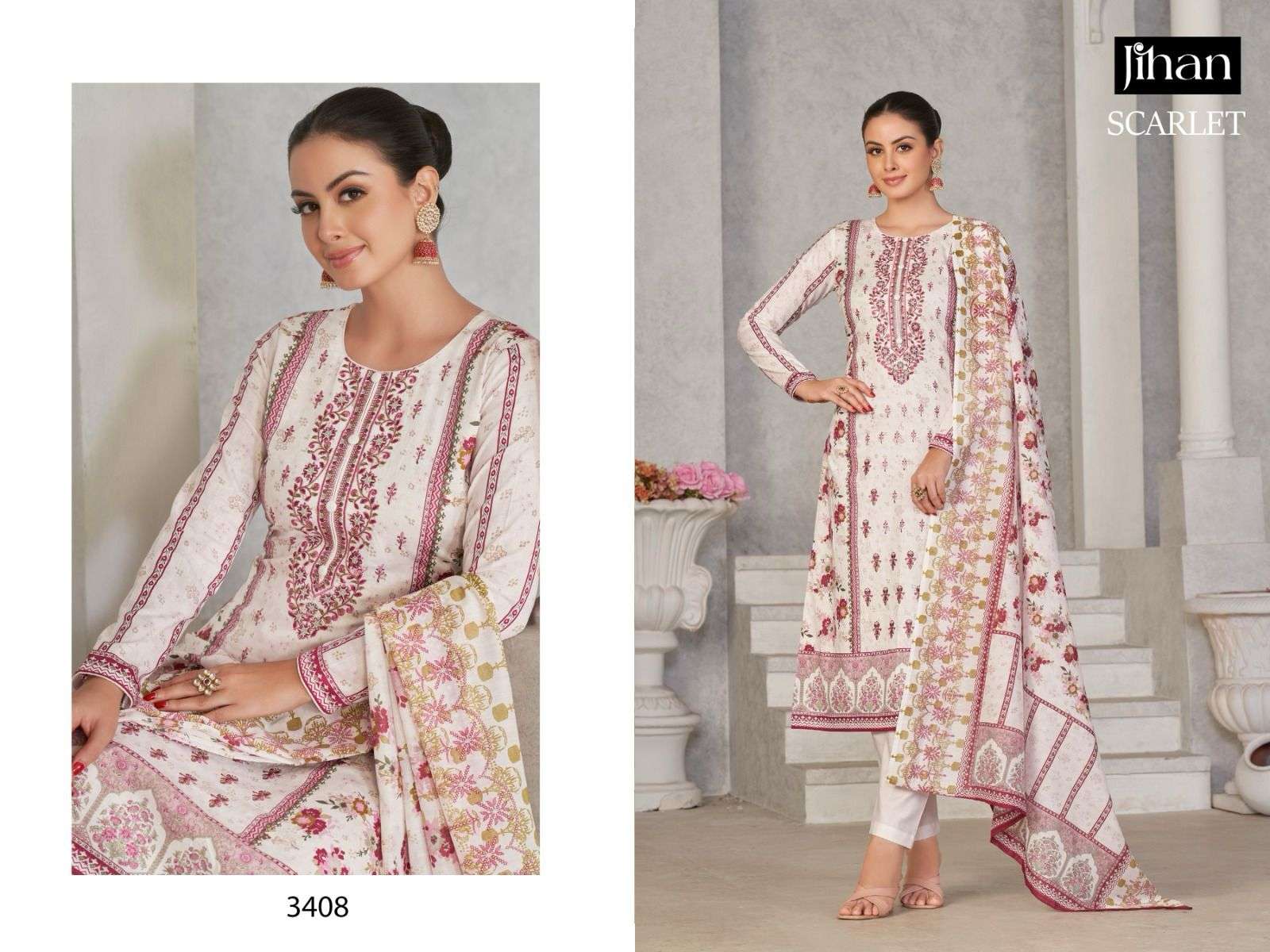  D no:-3408 SCARLET LAWN COLOR by JIHAN -01