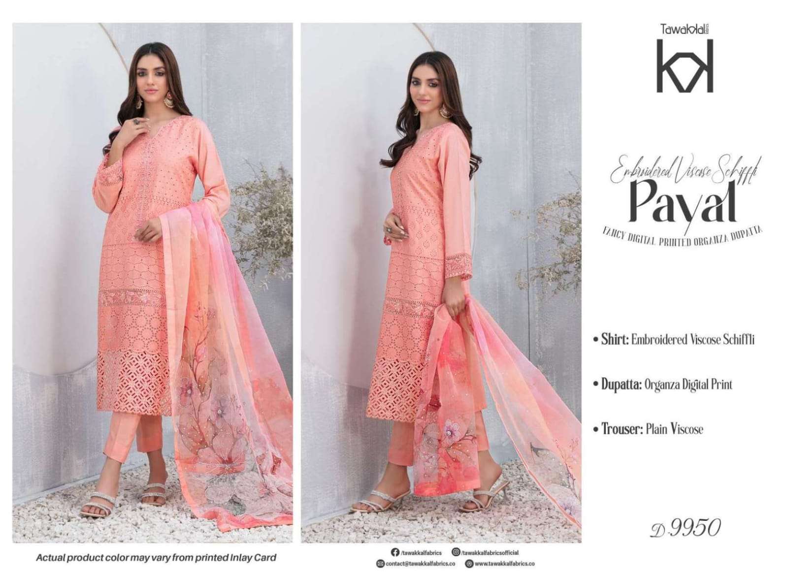 PAYAL Semi-Stitched BY TAWAKKAL-01