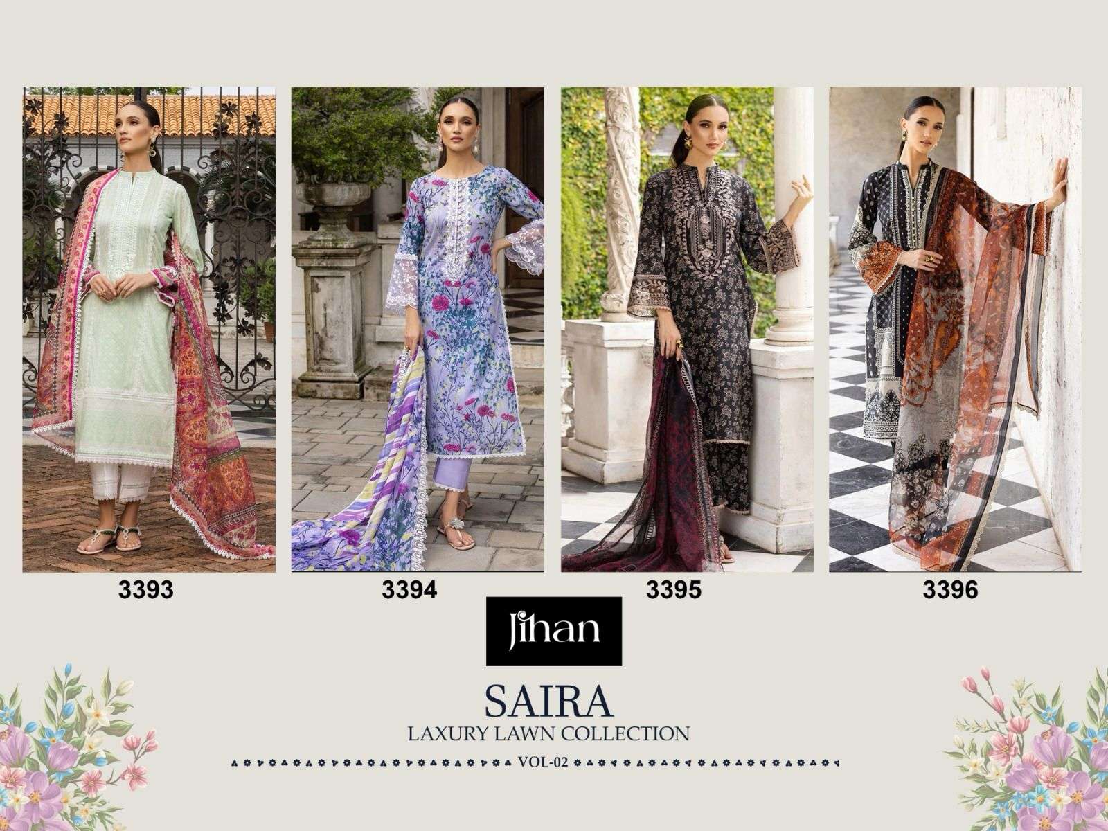 SAIRA LUXURY LAWN COLLECTION VOL-2 BY JIHAN-01-04 B