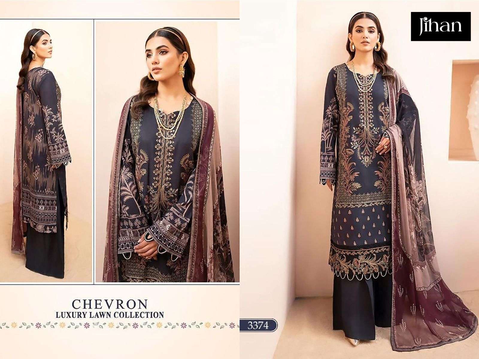 CHEVRON LUXURY D no:-3374 by JIHAN -04