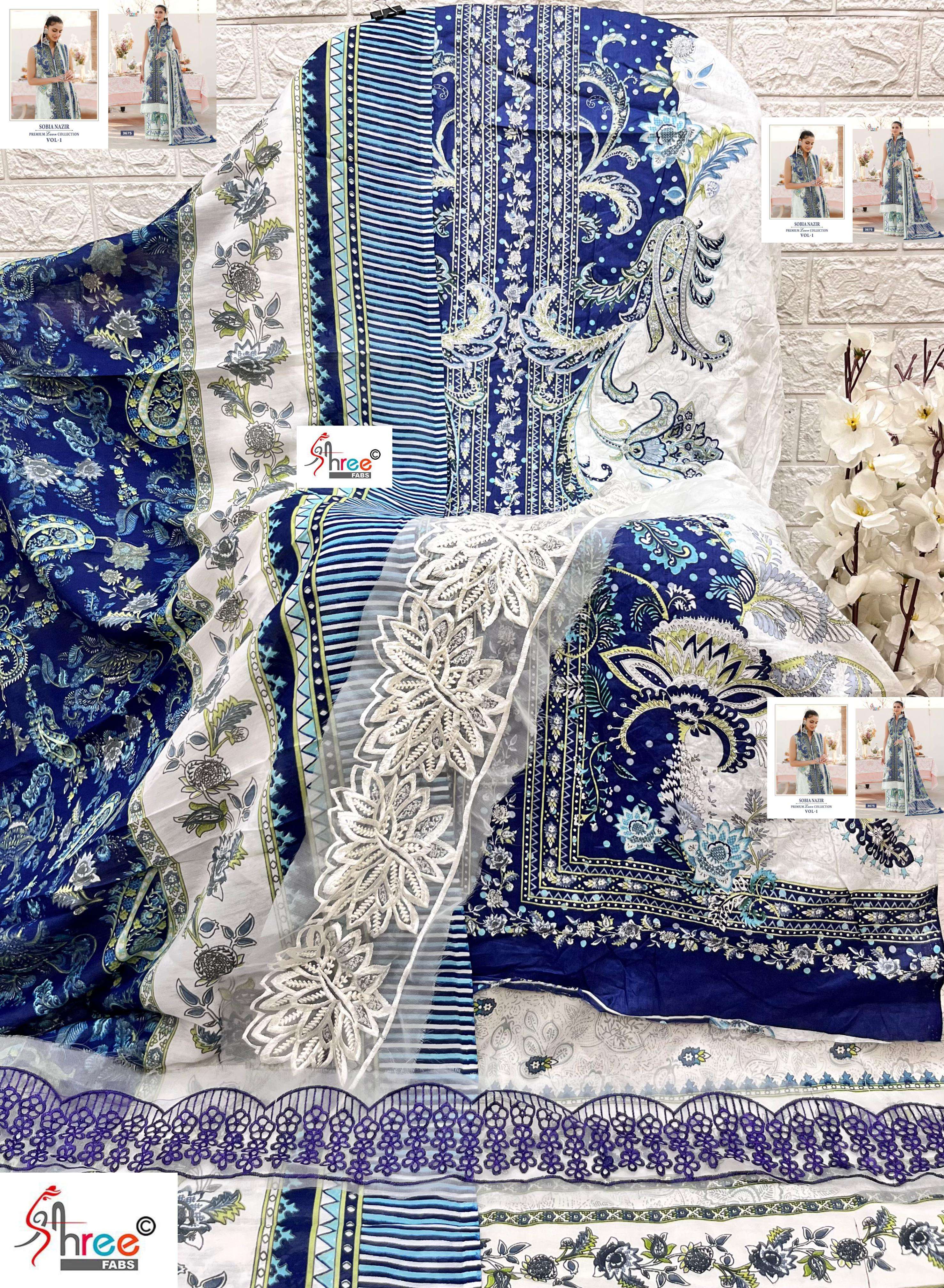 SOBIA NAZIR PREMIUM LAWN COLLETION VOL-01 SHREE-04