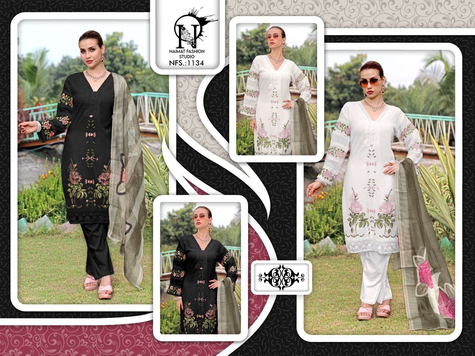 Embroidery Classy Collection D No 1134 Naimat Fashion-04