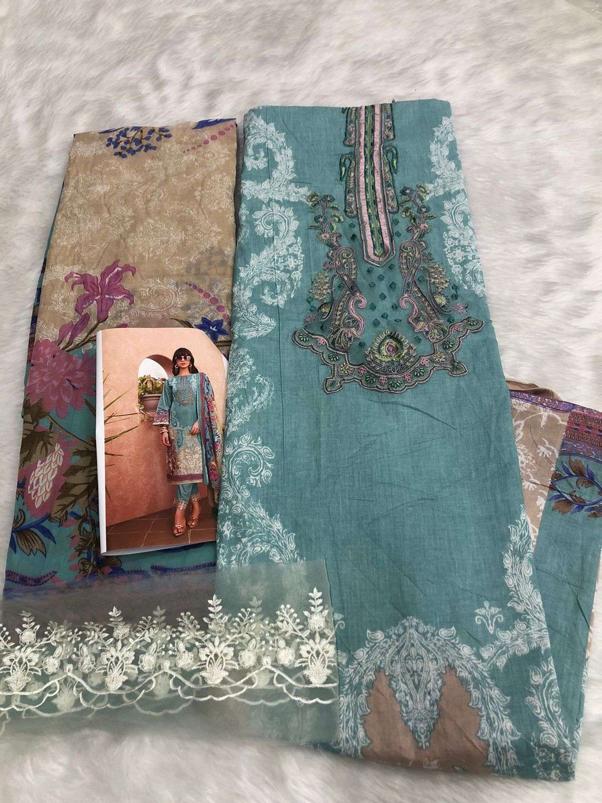 Premium Cotton Embroidered Collection Code 30091 by Falah Designer Suits-06