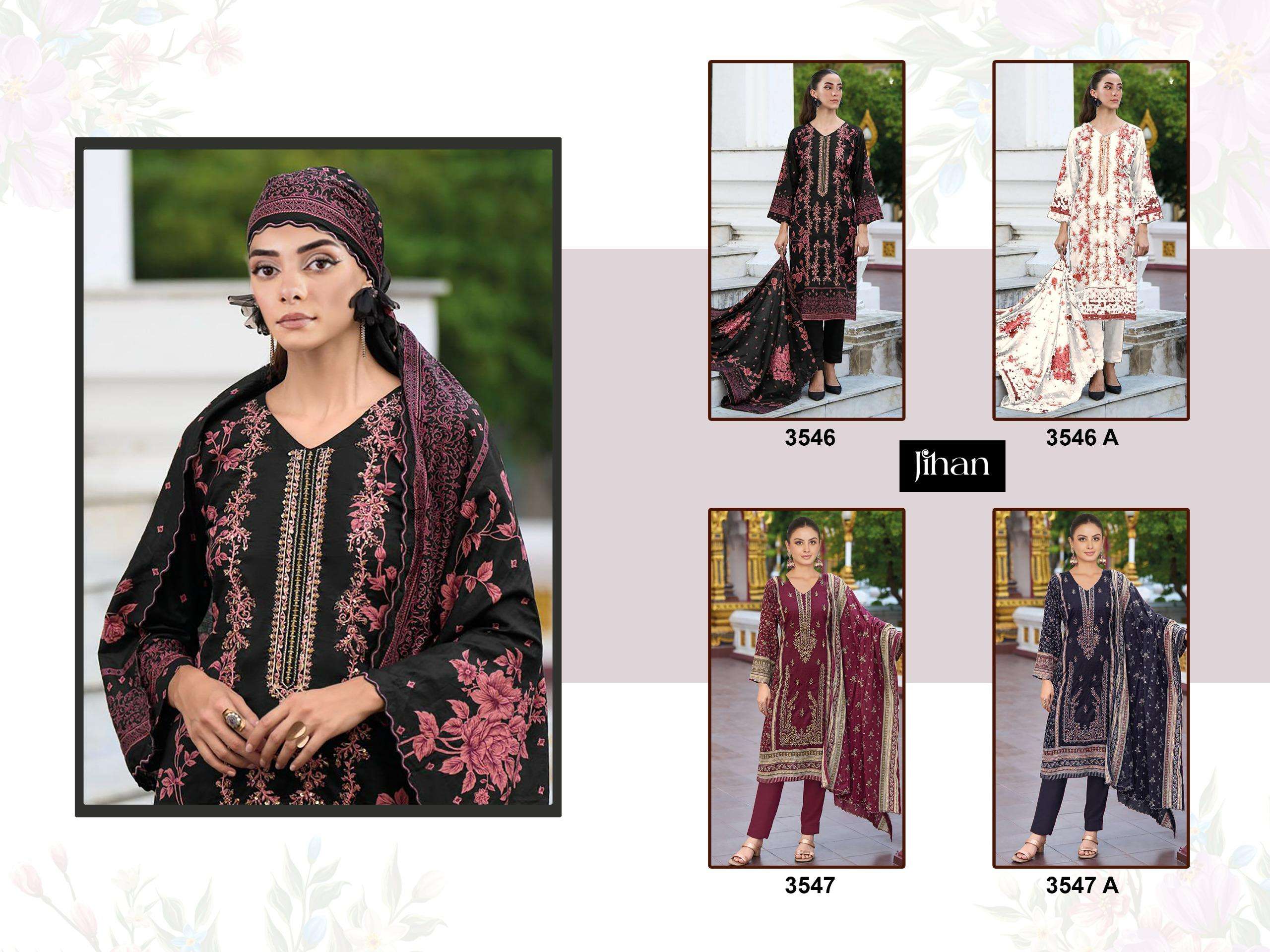 SAHNAZ SELF EMBROIDERED COLLECTION D no-3546 3547 BY JIHAN-01-08