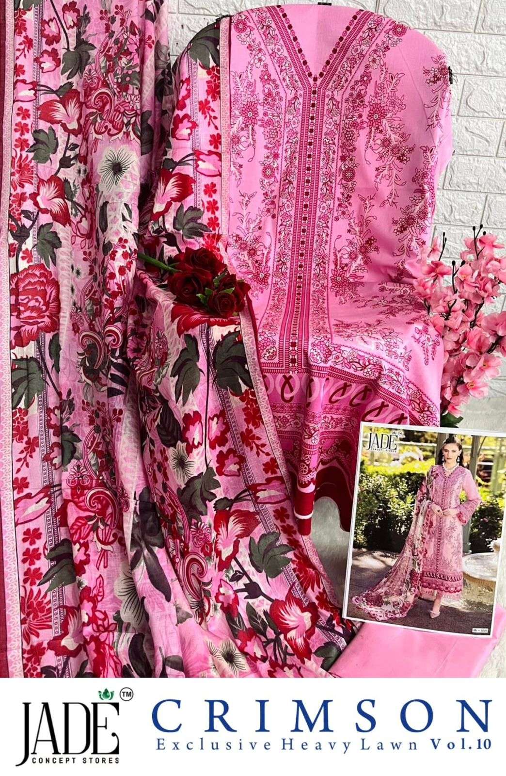 CRIMSON EXCLUSIVE HEAVY LAWN COLLECTION VOL 10 BY JADE-10