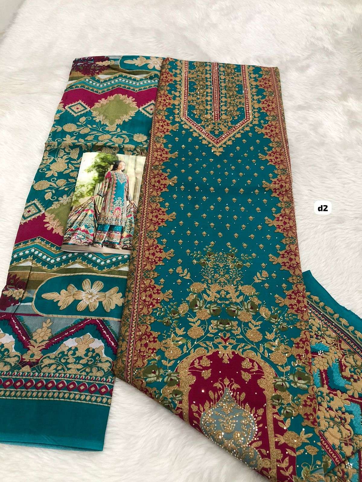 Falah Premium Cotton Collection code : 20339 Falah Designer Suits-01-08