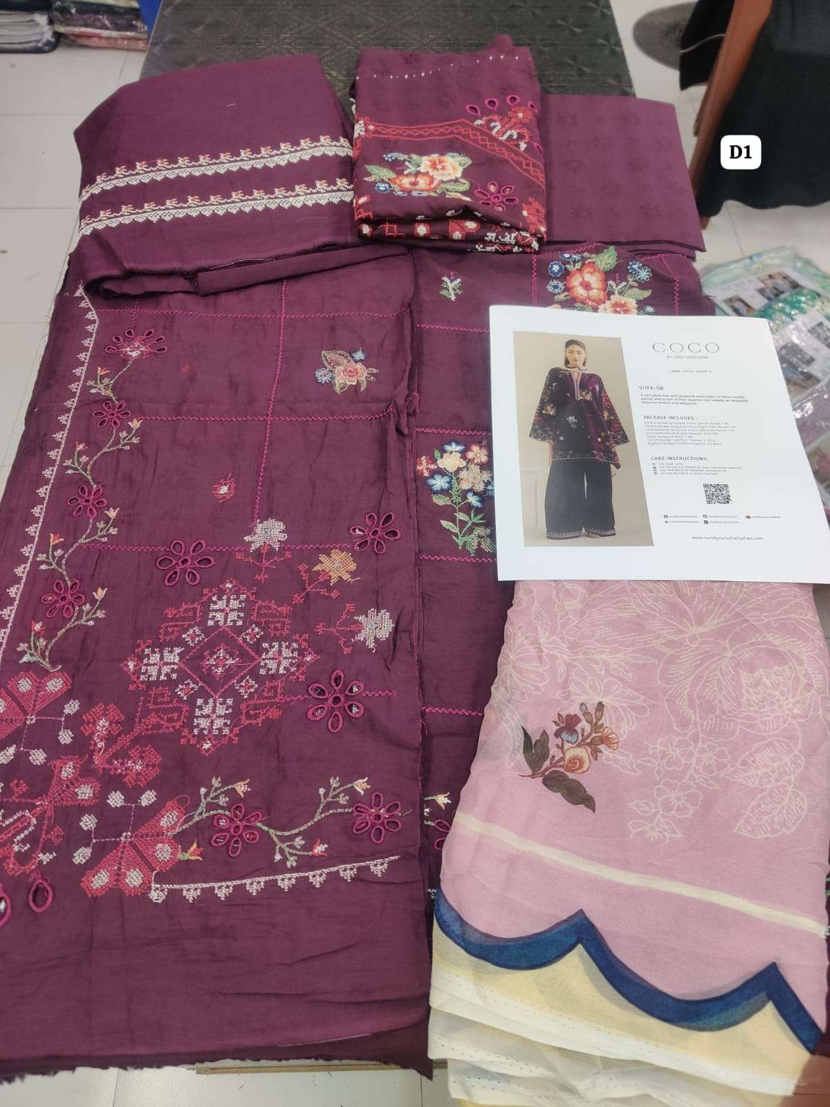 COCO PRINTS Embroidered Lawn Vol 2 BY ZARA SHAHJAHAN-40