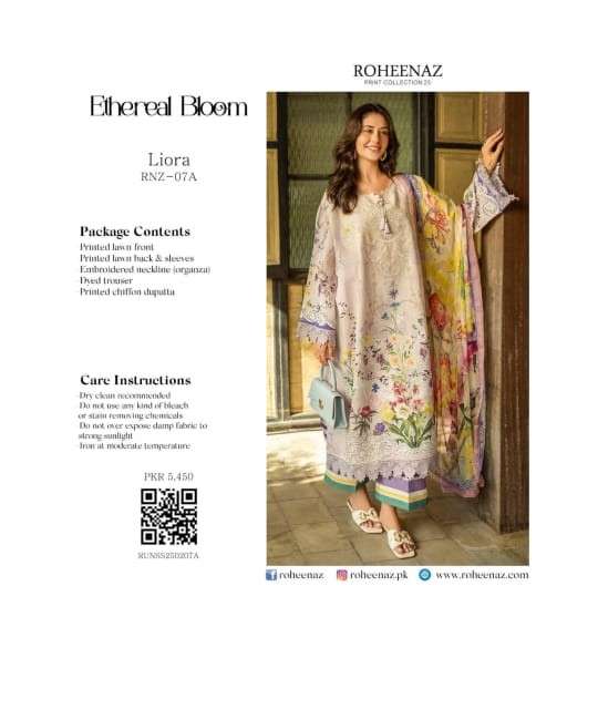 ETHERAL BLOOM LUXURY LAWN EID COLLECTION 2025 BY ROHEENAZ-05