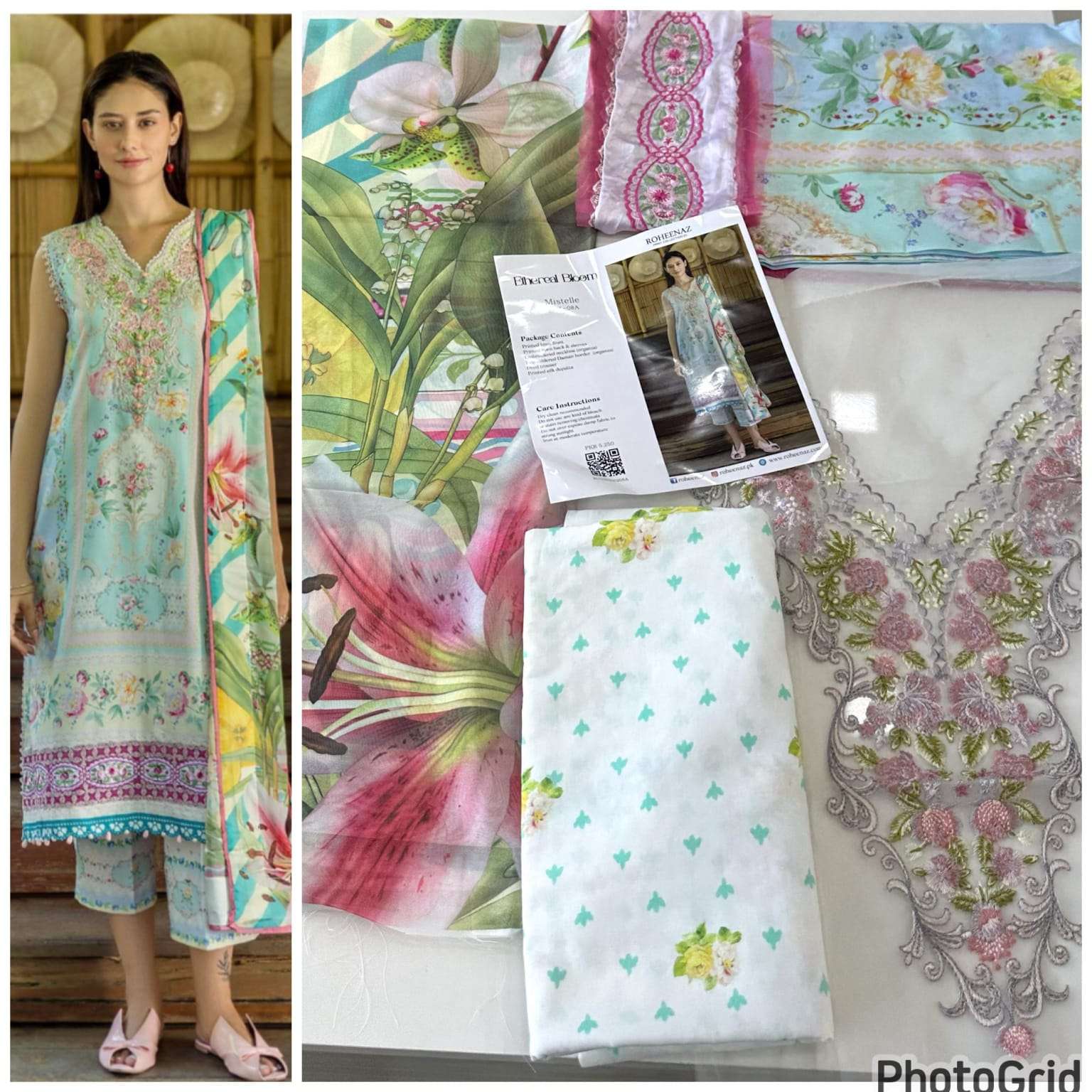 ETHERAL BLOOM LUXURY LAWN EID COLLECTION 2025 BY ROHEENAZ-13
