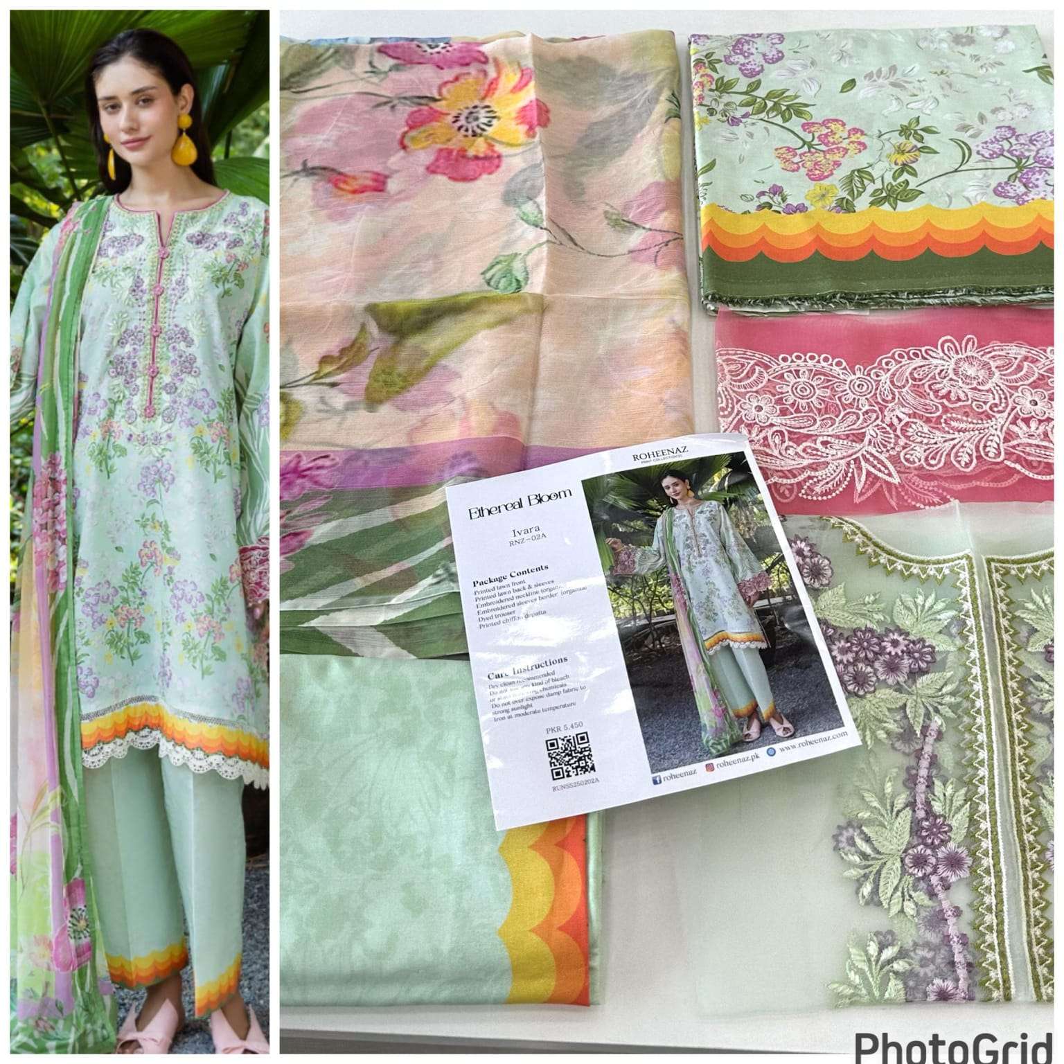 ETHERAL BLOOM LUXURY LAWN EID COLLECTION 2025 BY ROHEENAZ-16