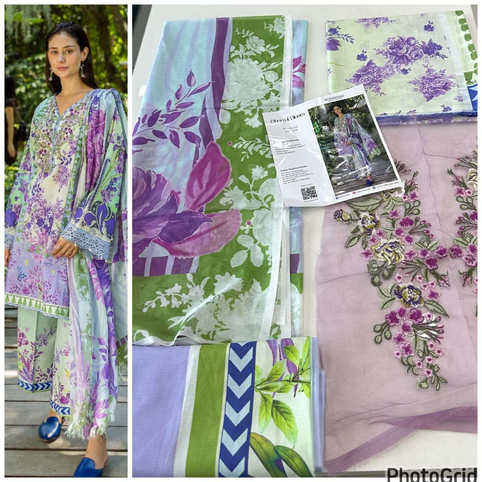 ETHERAL BLOOM LUXURY LAWN EID COLLECTION 2025 BY ROHEENAZ-17