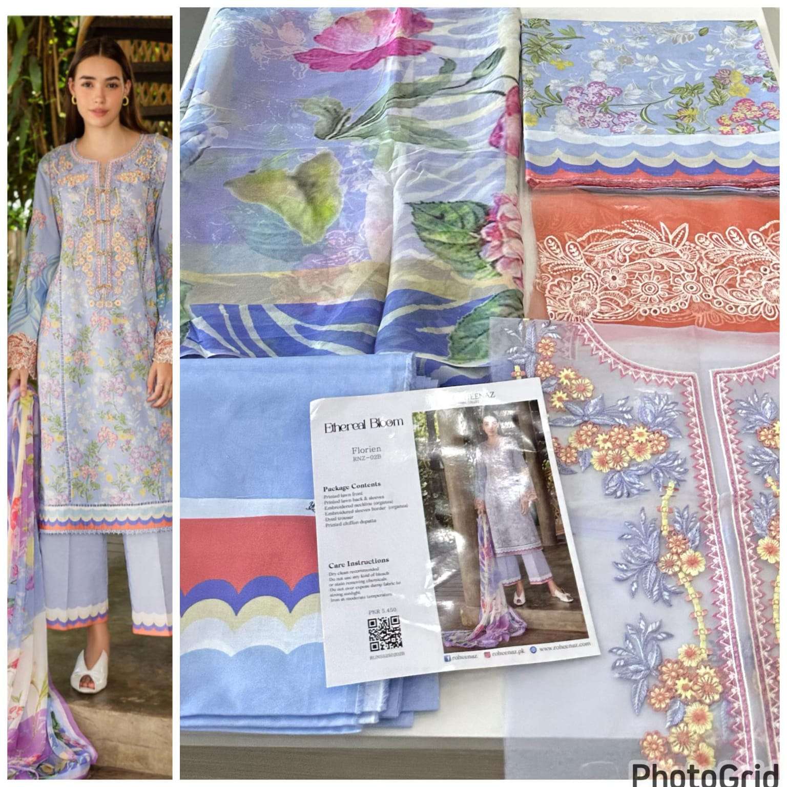 ETHERAL BLOOM LUXURY LAWN EID COLLECTION 2025 BY ROHEENAZ-18