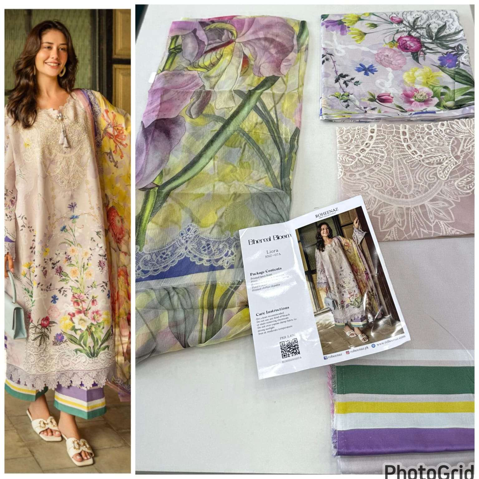 ETHERAL BLOOM LUXURY LAWN EID COLLECTION 2025 BY ROHEENAZ-19