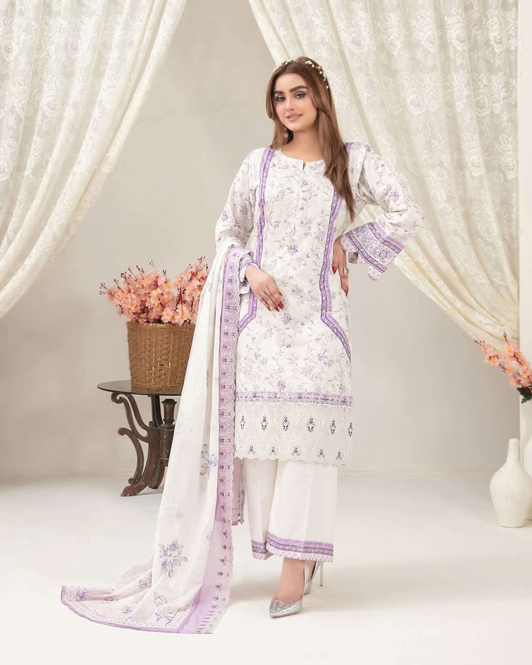LEEN New Embroidered Digital Printed Lawn Shahid Tawakkal-01