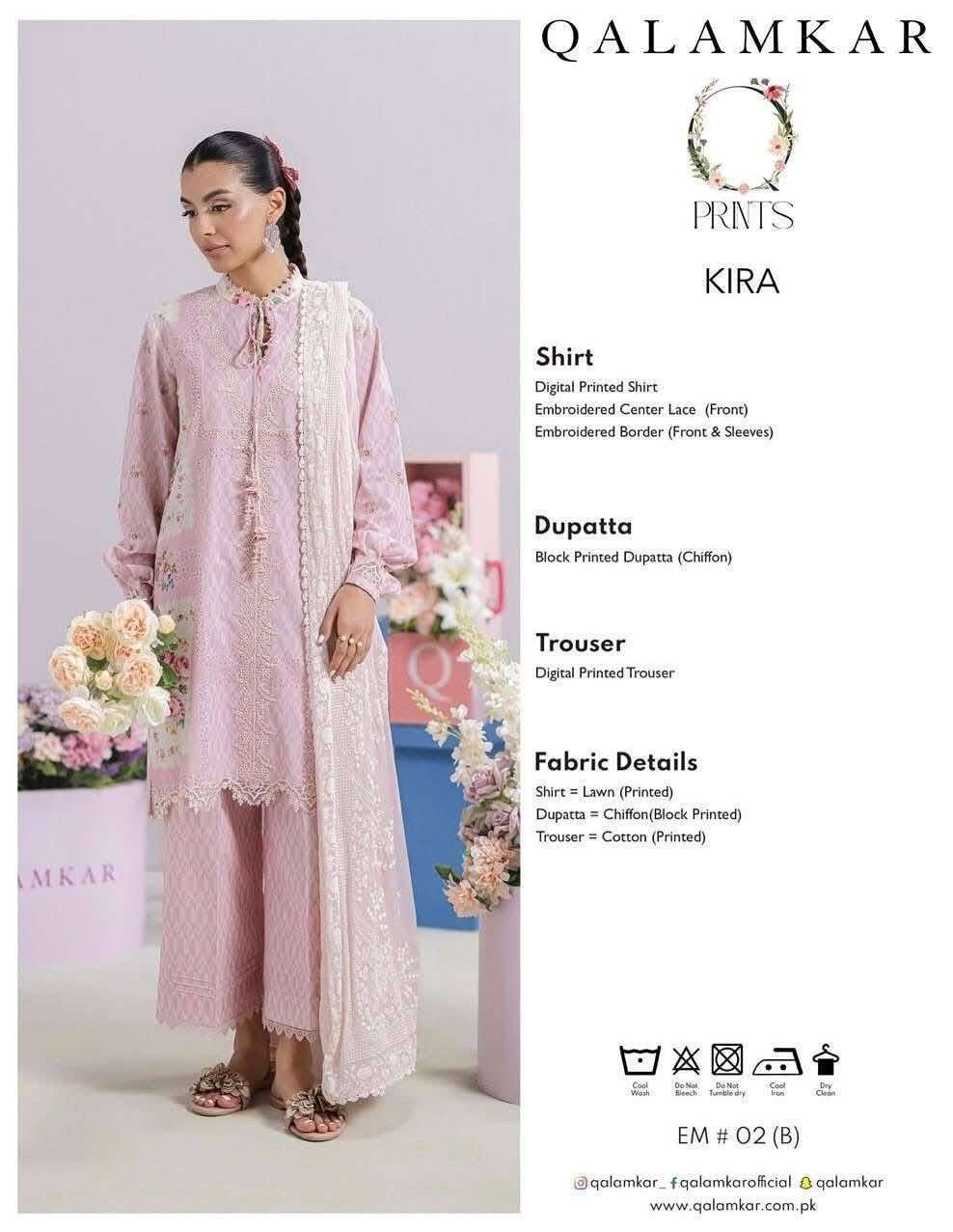 QPrints Unstitched Embroidered Lawn Collection 25 Vol 2 By Qalamkar-03