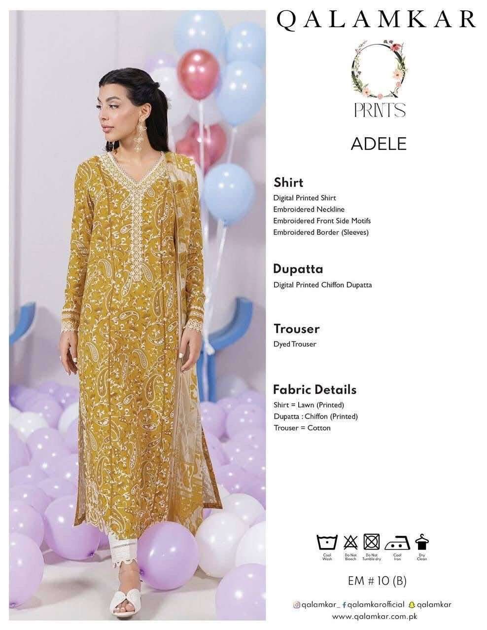 QPrints Unstitched Embroidered Lawn Collection 25 Vol 2 By Qalamkar-07