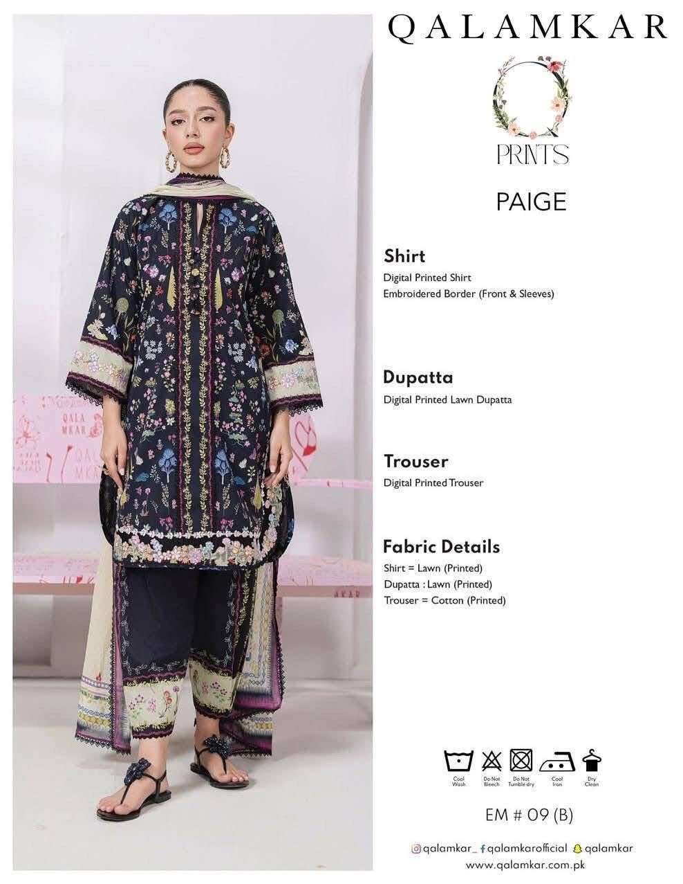 QPrints Unstitched Embroidered Lawn Collection 25 Vol 2 By Qalamkar-10