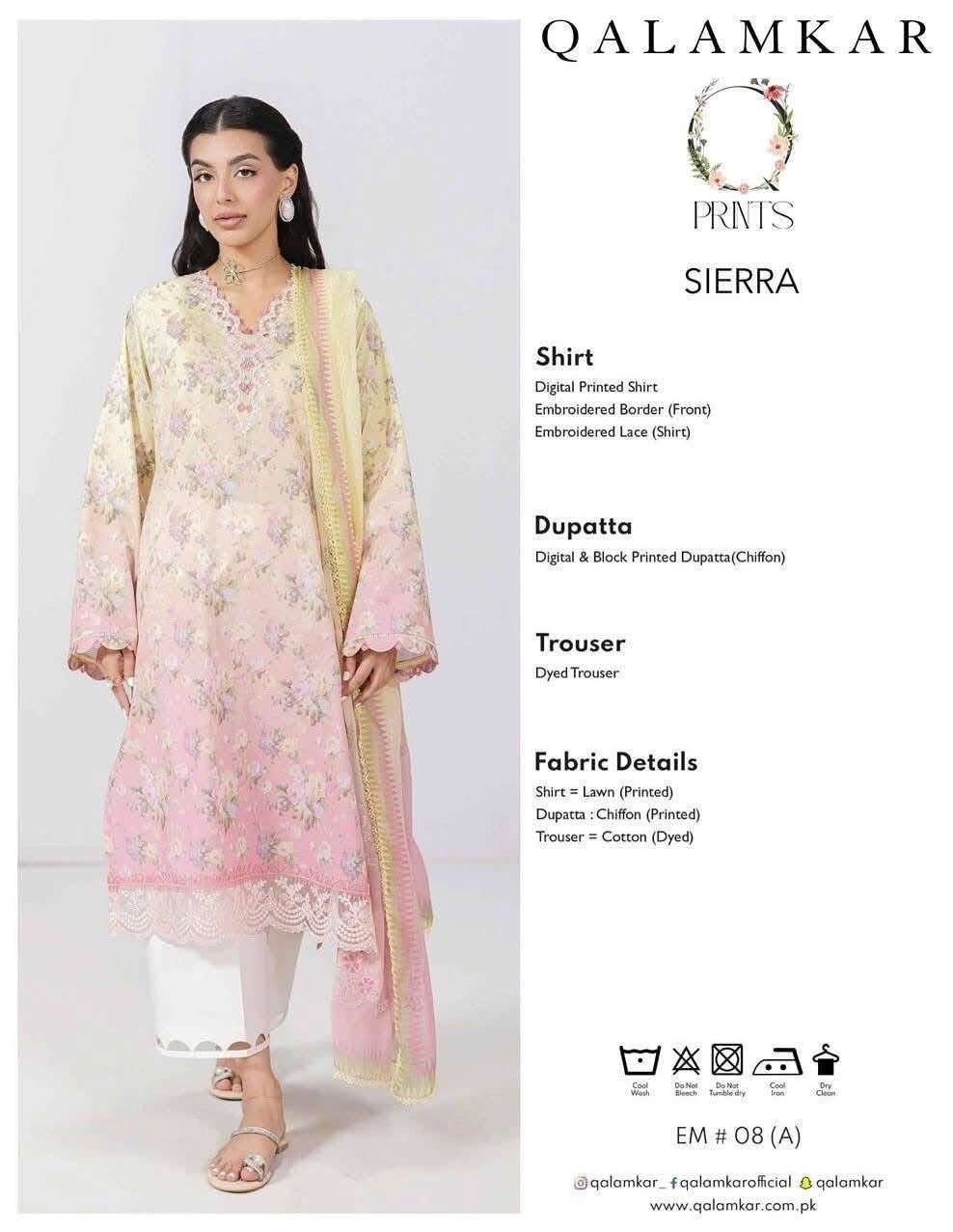 QPrints Unstitched Embroidered Lawn Collection 25 Vol 2 By Qalamkar-14