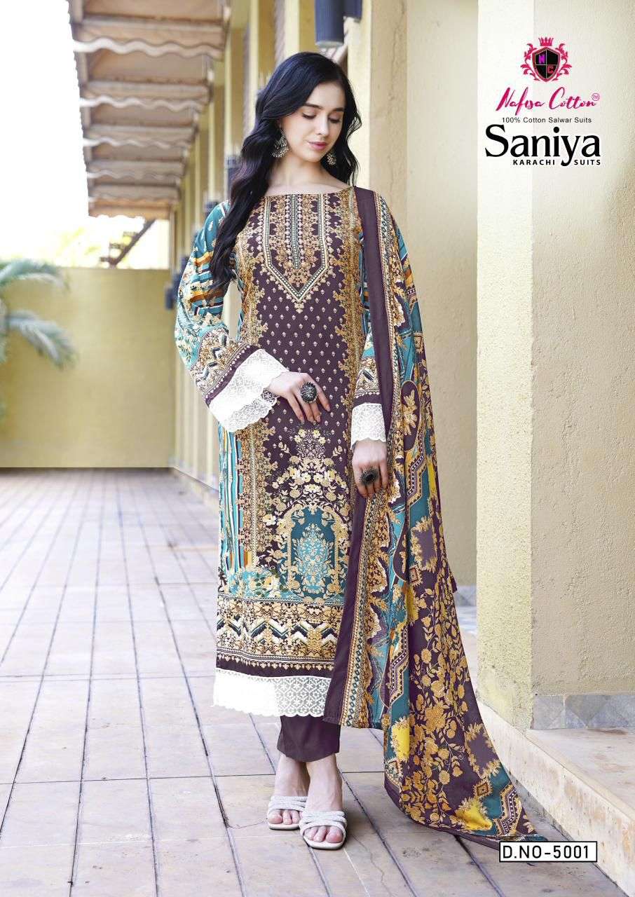 SANIYA KARACHI SUITS VOL 05 Nafisha Cotton-03