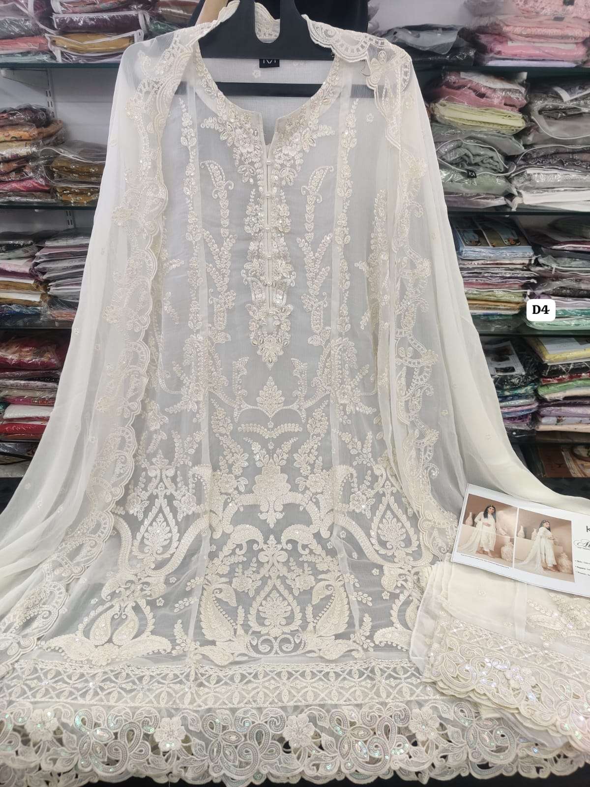 ALANI Fancy Embroidered Chiffon White open pic 2025 By Tawakkal-01