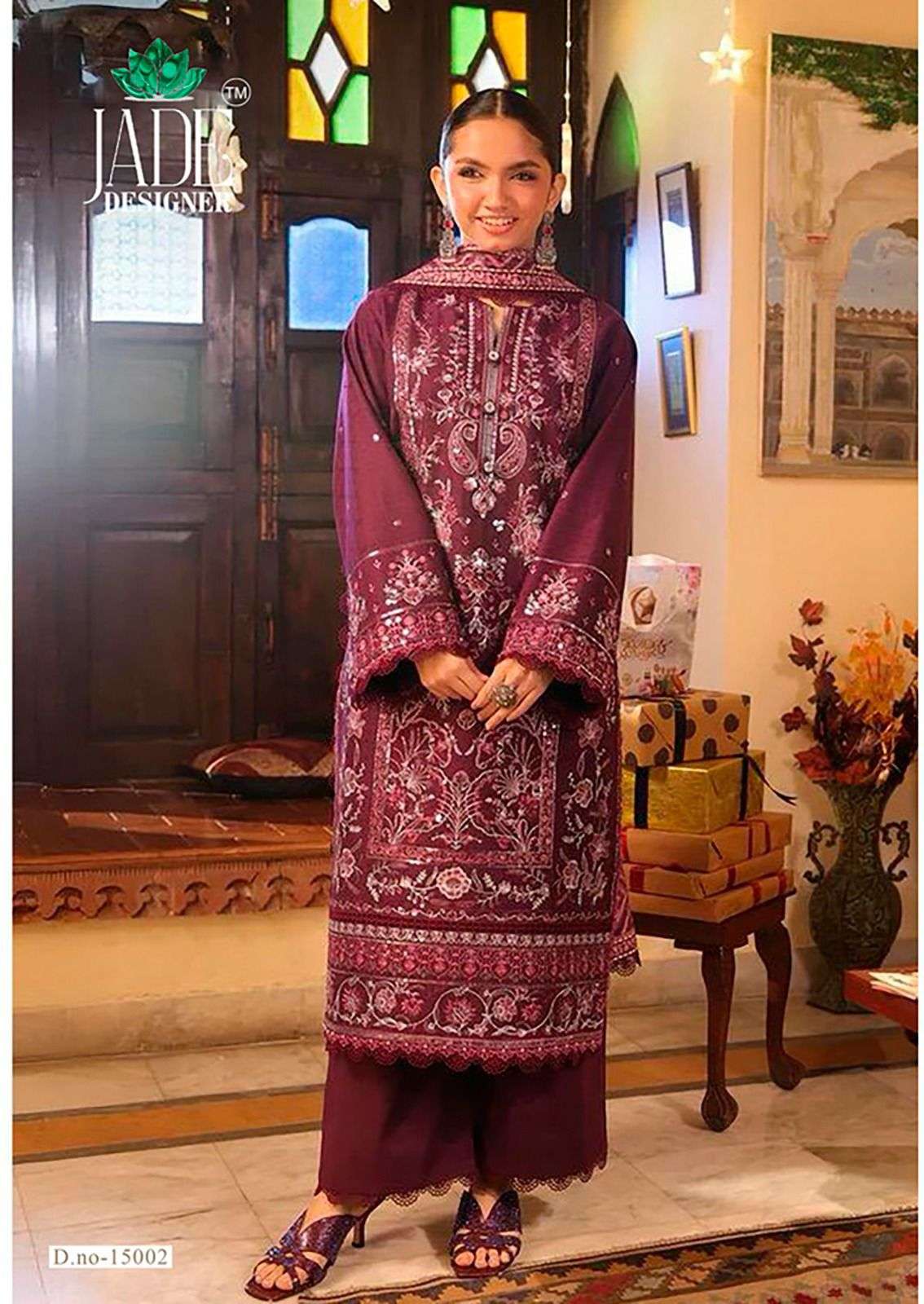 CRIMSONS VOL -15 HEAVY LAWN COTTON BY JADE-04