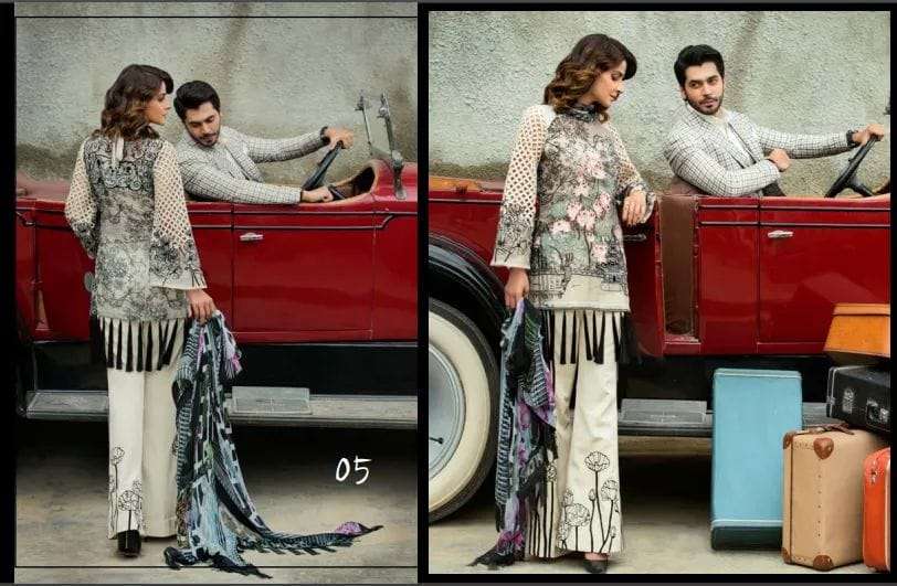 Erum khan Textile Luxury Lawn Collection By Zohan-01